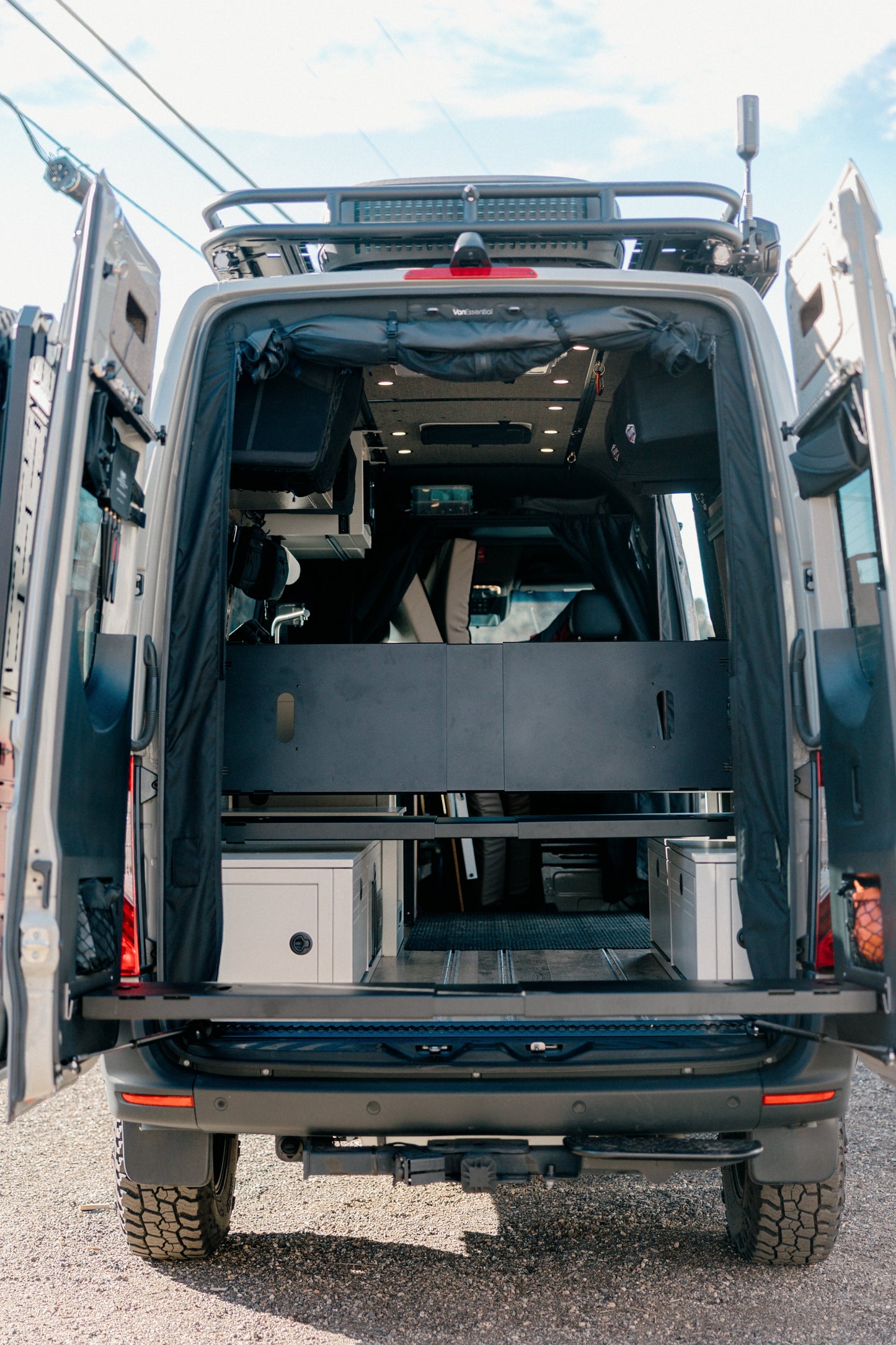75" Double Bed Rail with Base Channel System Van Wife Components