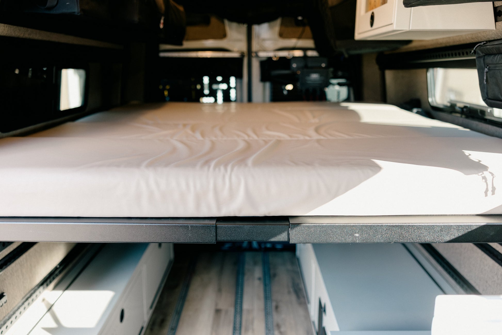 75" Double Bed Rail with Base Channel System Van Wife Components