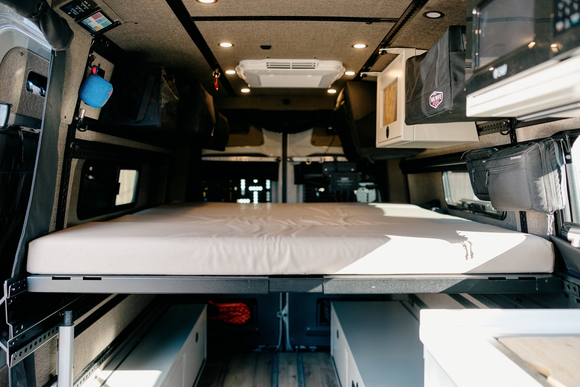 75" Double Bed Rail with Base Channel System Van Wife Components