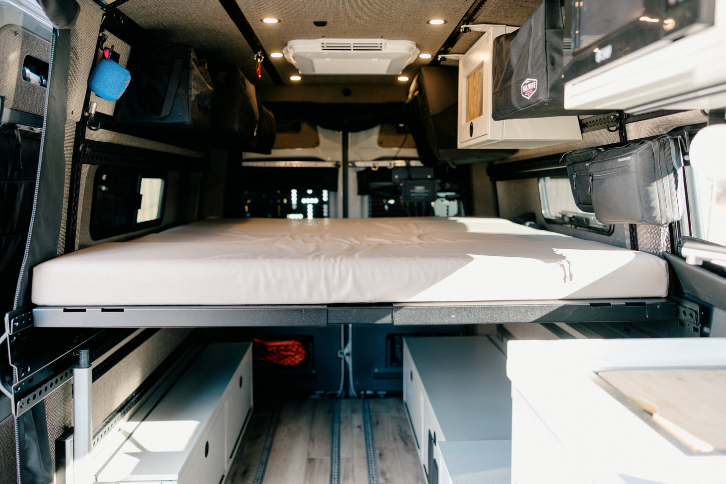 75" Double Bed Rail with Base Channel System Van Wife Components