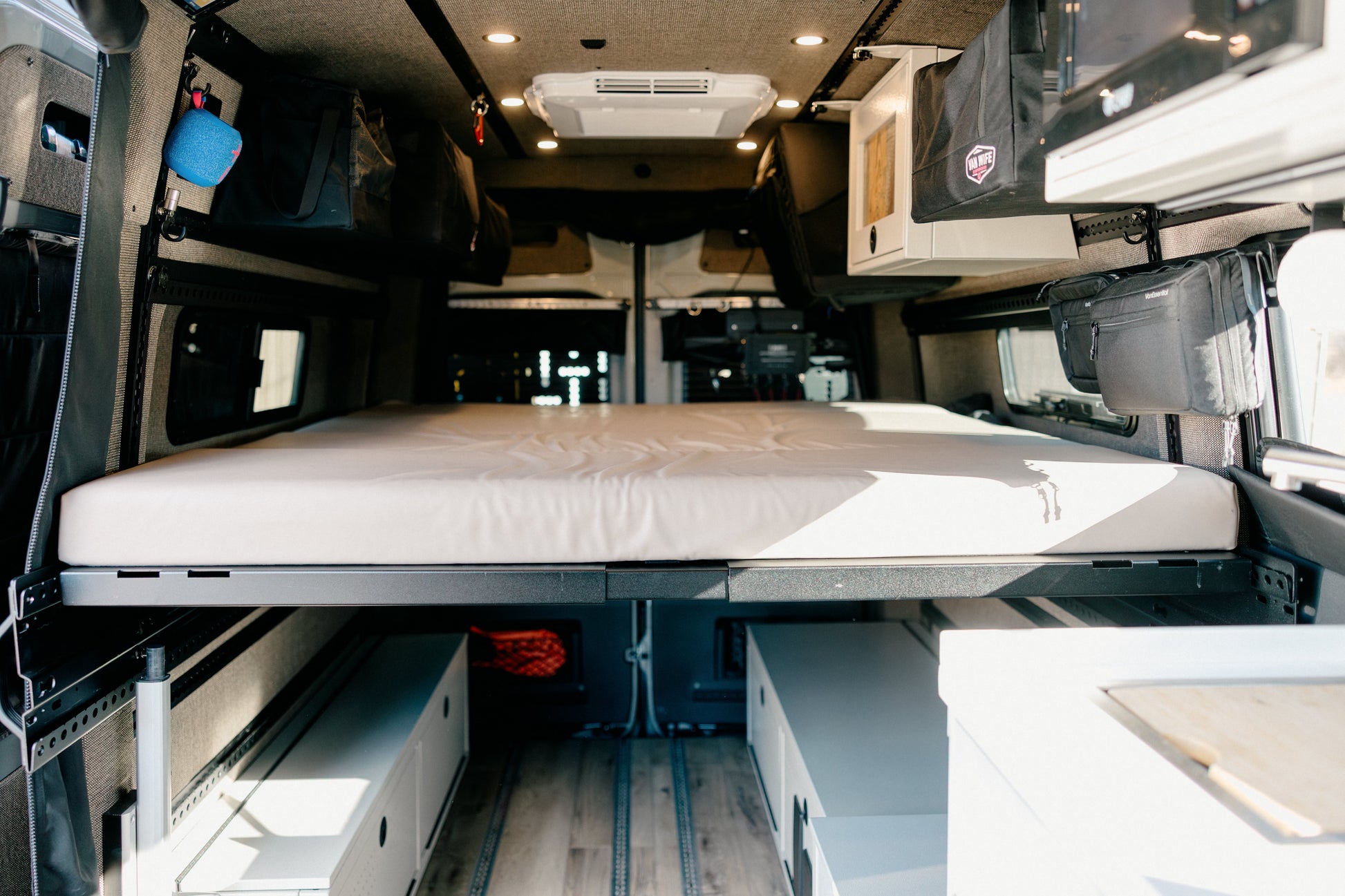 75" Double Bed Rail with Base Channel System Van Wife Components