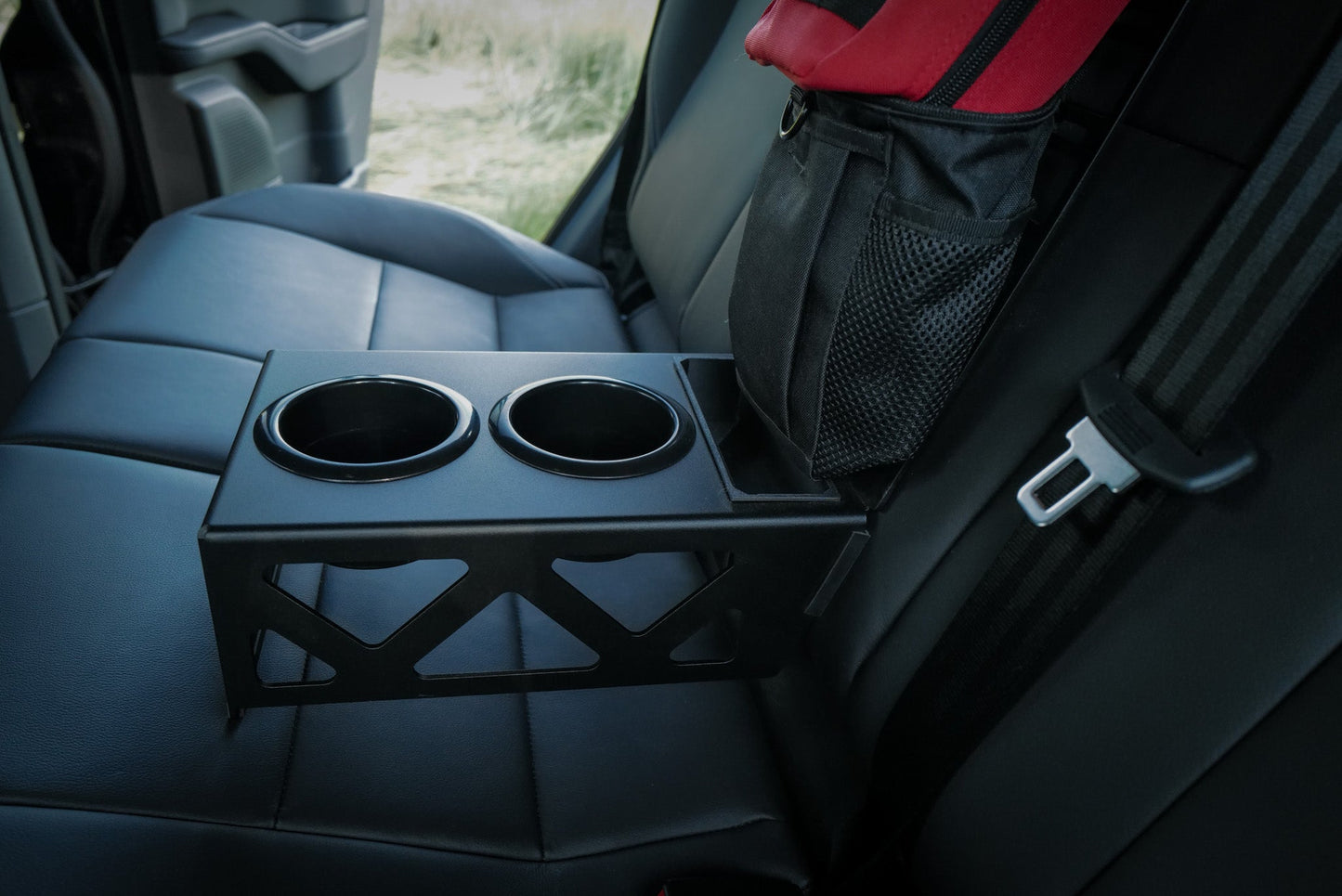 INEOS Grenadier Rear Seat Cup Holder + Storage Tray & MOLLE Panel Canyon Adventure Vans