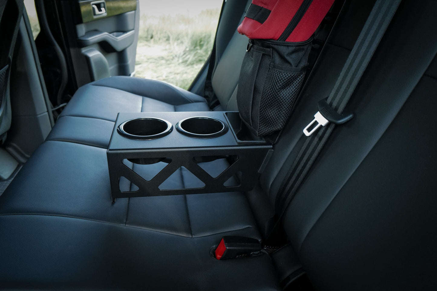 INEOS Grenadier Rear Seat Cup Holder + Storage Tray & MOLLE Panel Canyon Adventure Vans