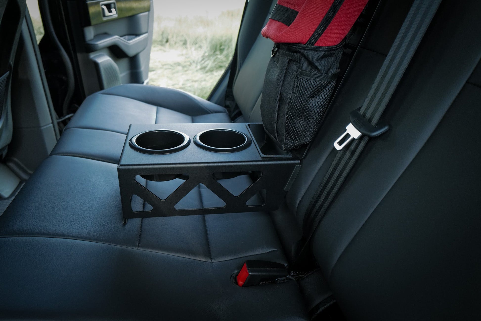 INEOS Grenadier Rear Seat Cup Holder + Storage Tray & MOLLE Panel Canyon Adventure Vans