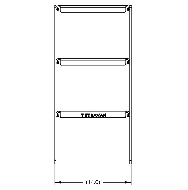 Tetravan Lightweight Aluminum Ladder for Folding Shower Tetravan