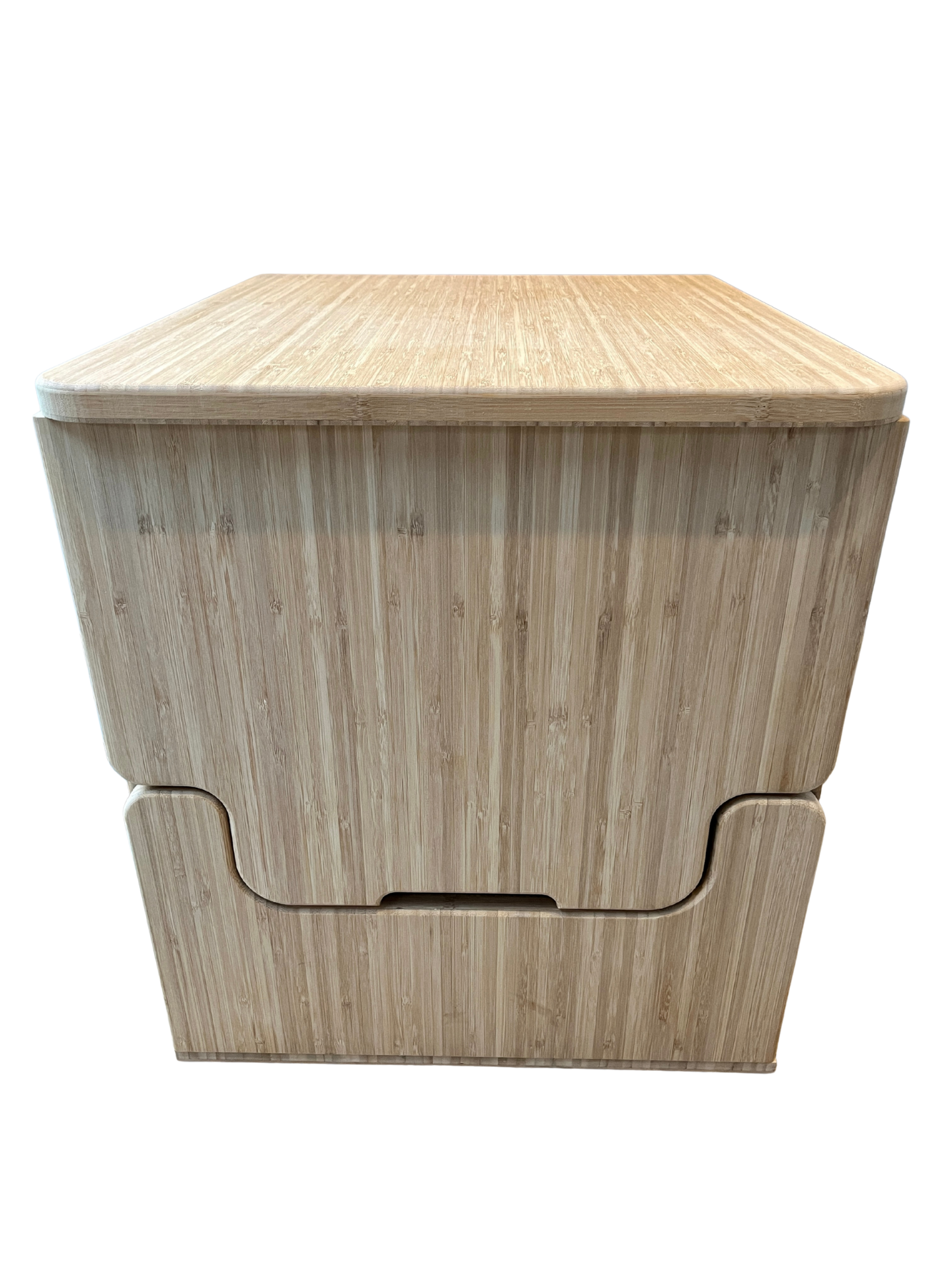 Laveo Dry Flush Portable Waterless Toilet Bamboo Lift top Cabinet Flat Pack Kit Weekender Outdoors