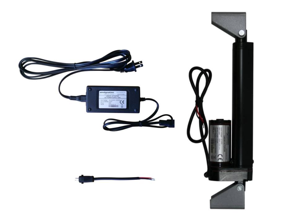 Linear Actuators 12-Volt 225lbs + Mounting Brackets with optional AC to 12 VDC Power Supply and/or Wireless Remote Control DPDT Switch