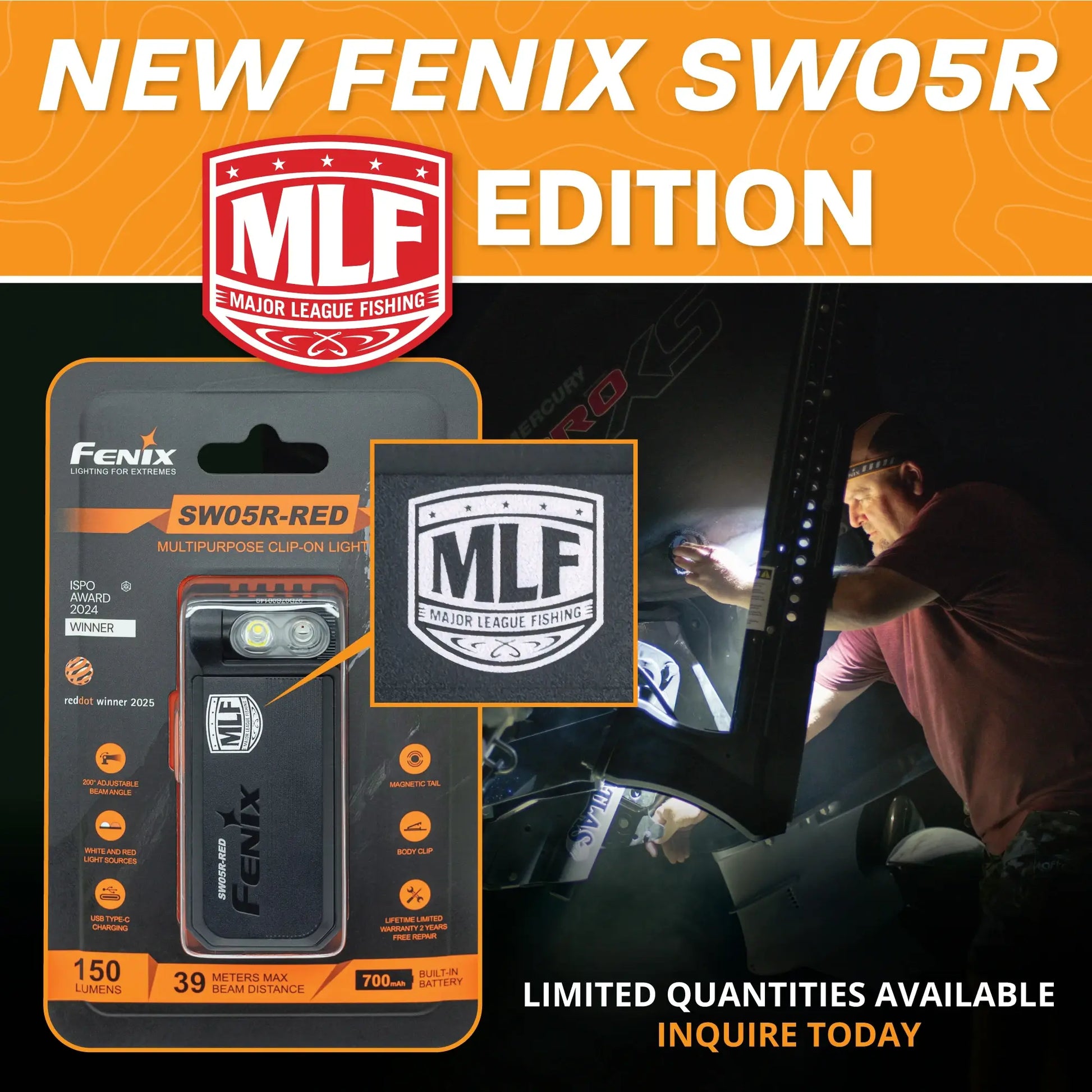 Fenix SW05R Multipurpose Clip-On Light with Red or UV Output Fenix Store