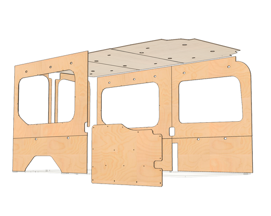 Transit Medium Roof 148 Wood Wall Kit