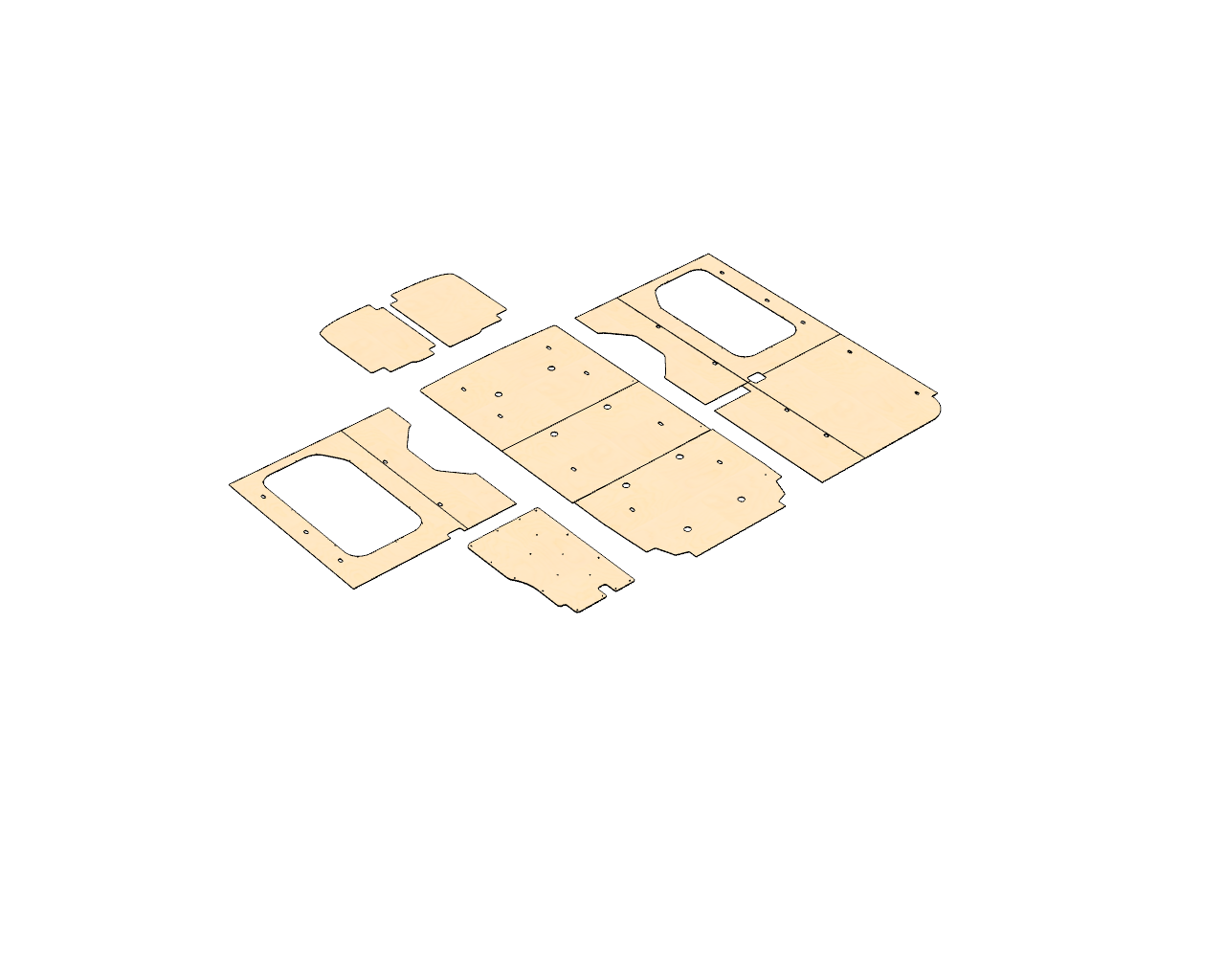 Transit Medium Roof 148 Wood Wall Kit