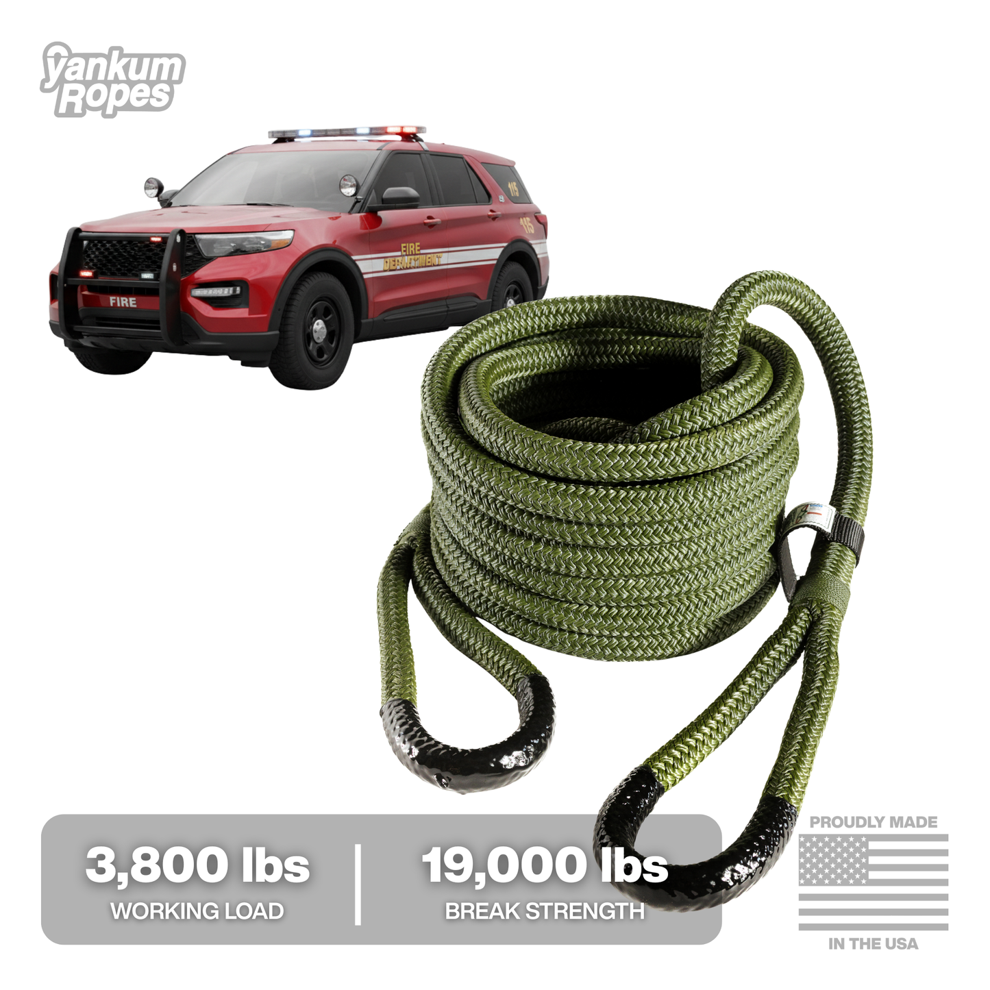 3/4" Kinetic Recovery Rope "Rubber Boa"