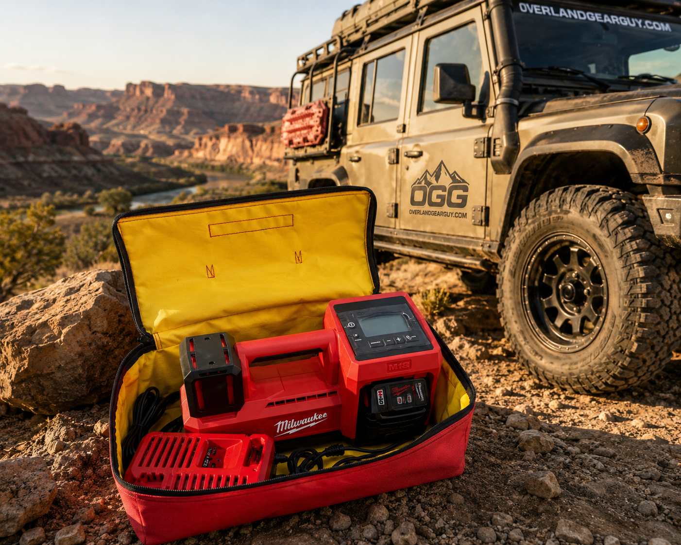Milwaukee M18 Inflator Carrying Bag Overland Gear Guy