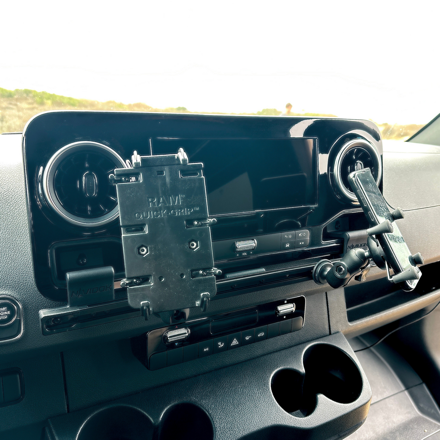 No-Drill - Mercedes Sprinter Phone & GPS Dash Mount – NAVIDOK Overlander by TERRAX