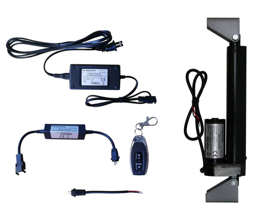 Linear Actuators 12-Volt 225lbs + Mounting Brackets with optional AC to 12 VDC Power Supply and/or Wireless Remote Control DPDT Switch