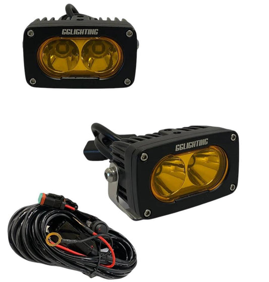 GP10 Offroad LED Pod Bundle Amber With Free Wiring Harness