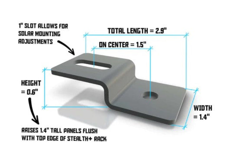 Promaster Flush Mount Solar Panel Brackets (Set of 4) Orion Van Gear