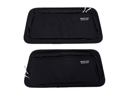 Mercedes Sprinter Upper Rear Door Storage Panels (Pair) White Top Adventures
