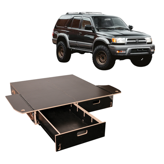 Toyota 4Runner | Dual Drawer Storage System & Bed Platform | 3rd Gen 1995–2002 Solid Wood Worx