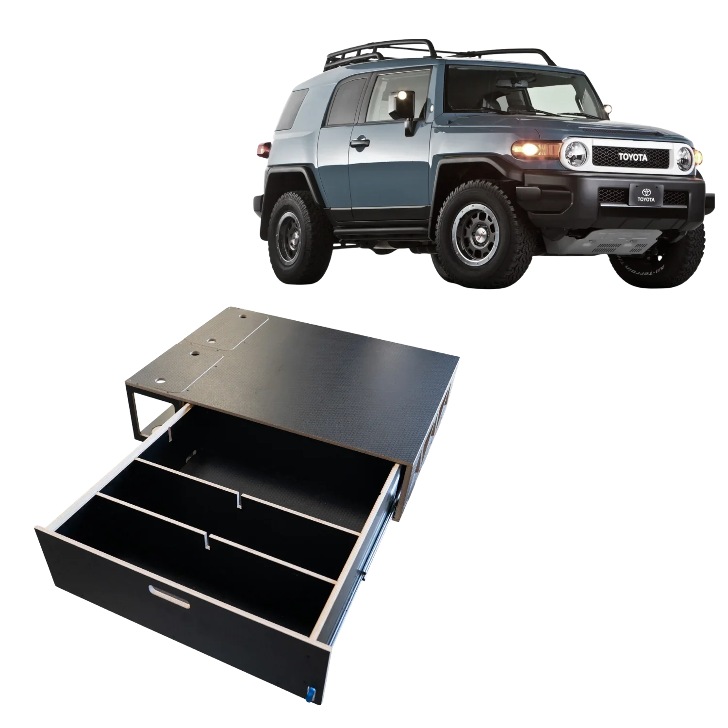 FJ Cruiser | Single Drawer Storage System & Sleeping Platform | 2007–2014 Toyota Solid Wood Worx