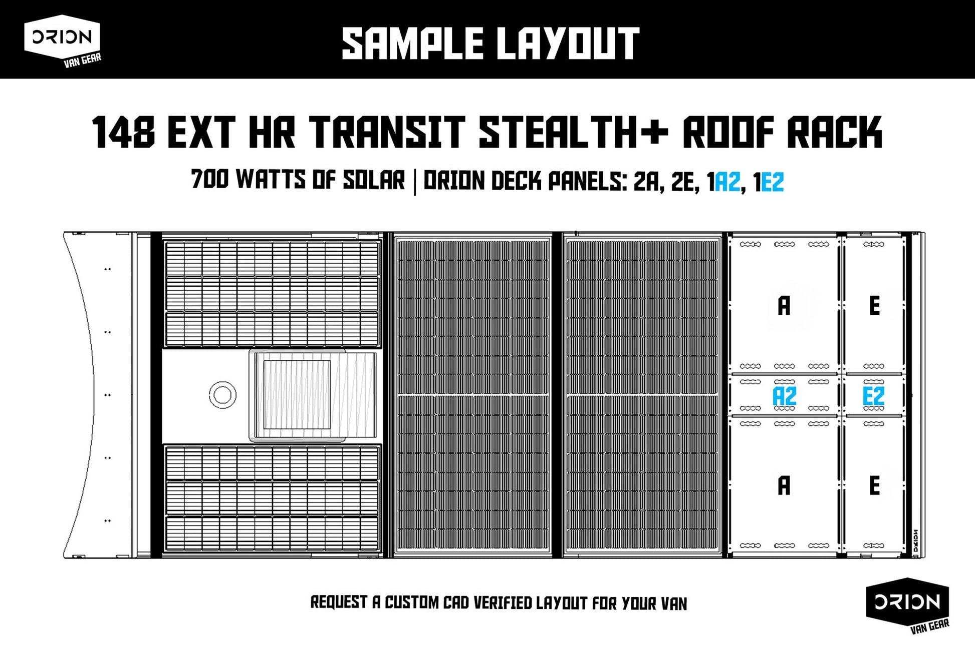 Ford Transit Roof Deck Panels 2.0 – Flush Hardware Orion Van Gear