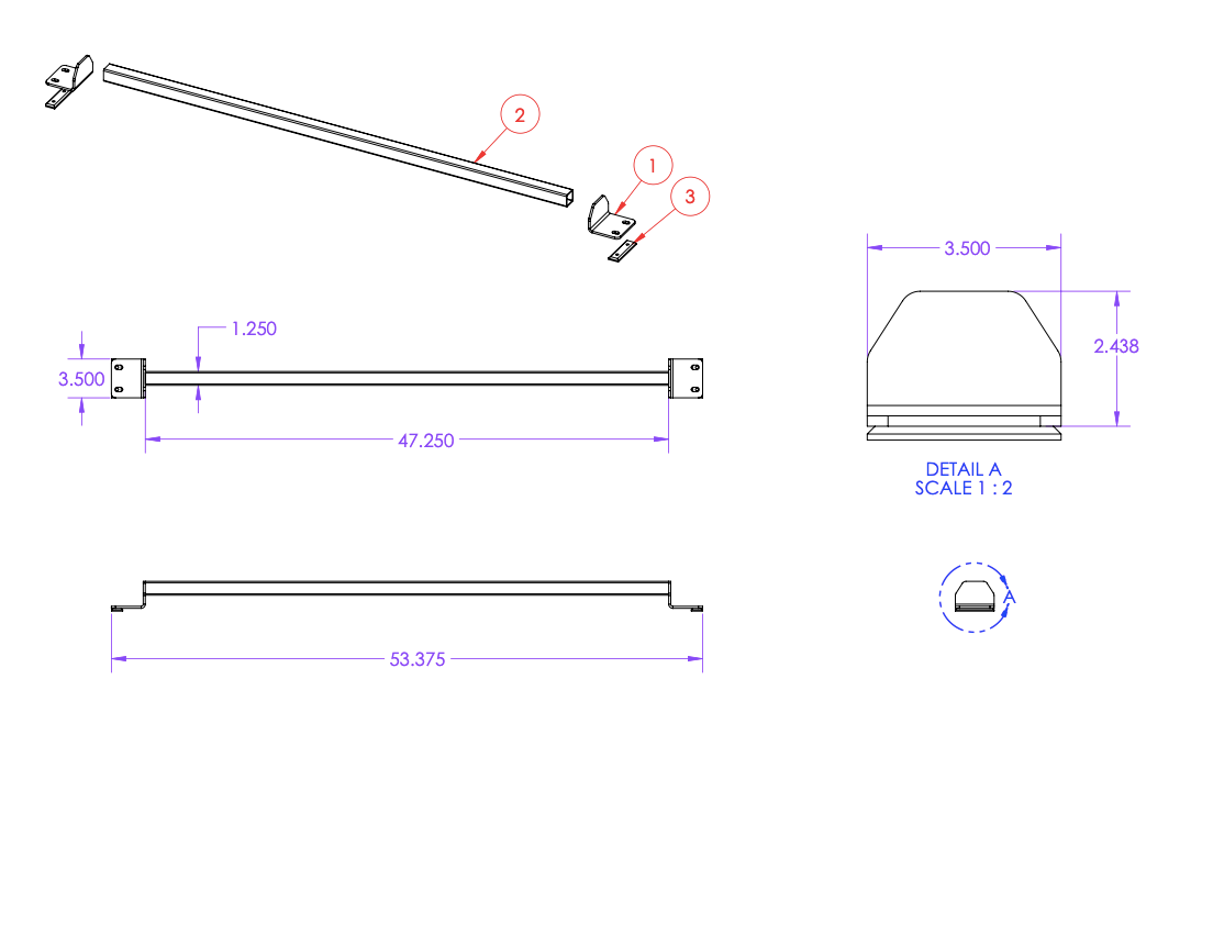 Solar Bars 2007+ Sprinter Roof Rails Van Wife Components