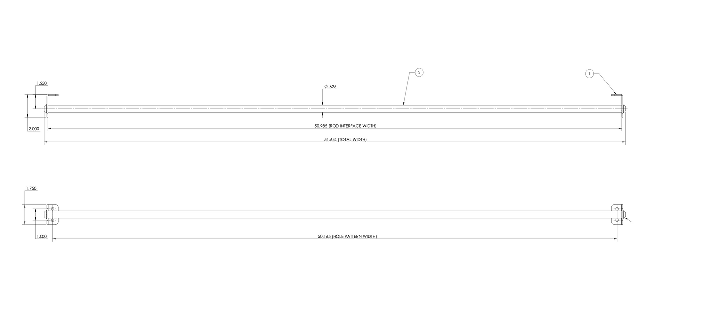 After Market Curtain Rod for Headliner Shelf Van Wife Components