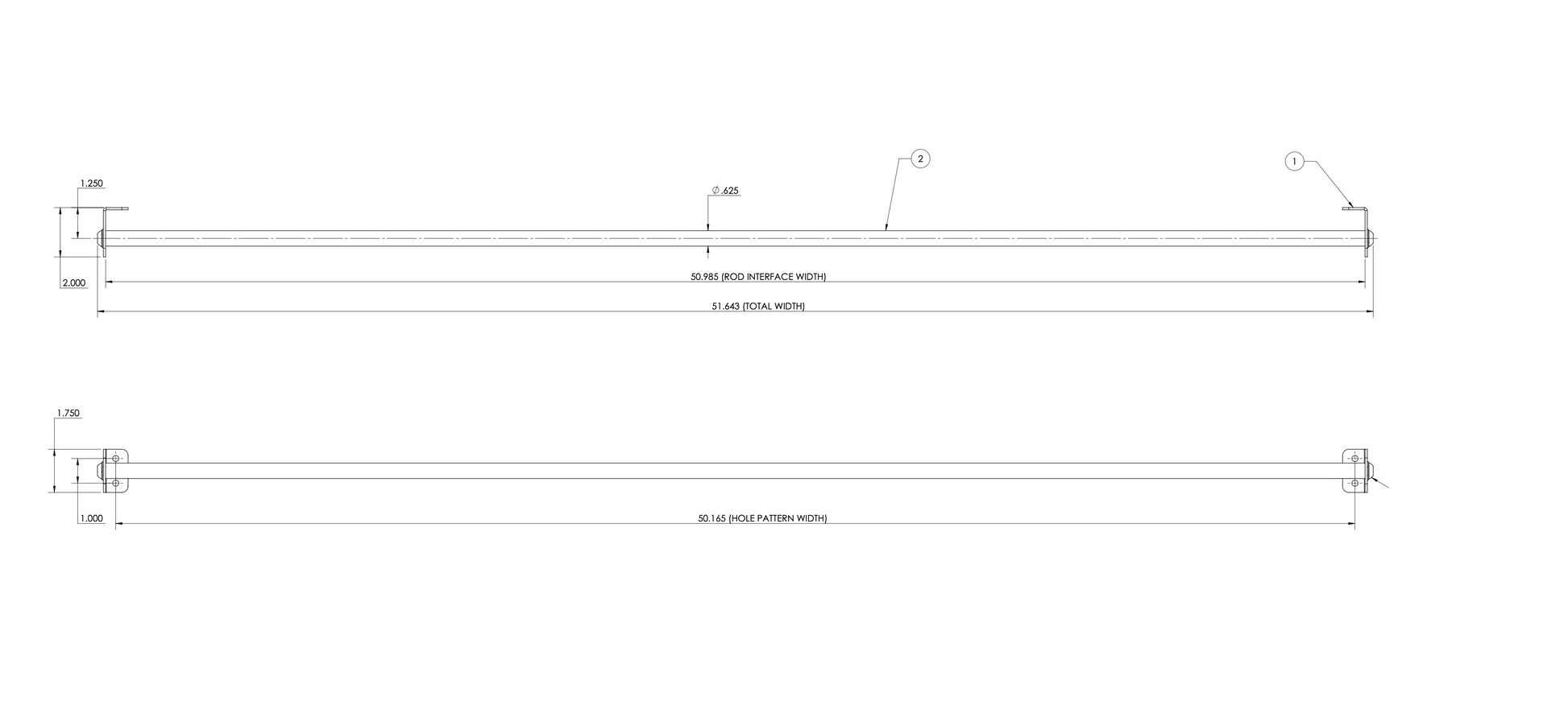 After Market Curtain Rod for Headliner Shelf Van Wife Components