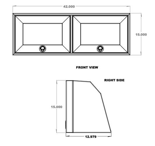 42" Upper Cabinet - Angled Van Wife Components