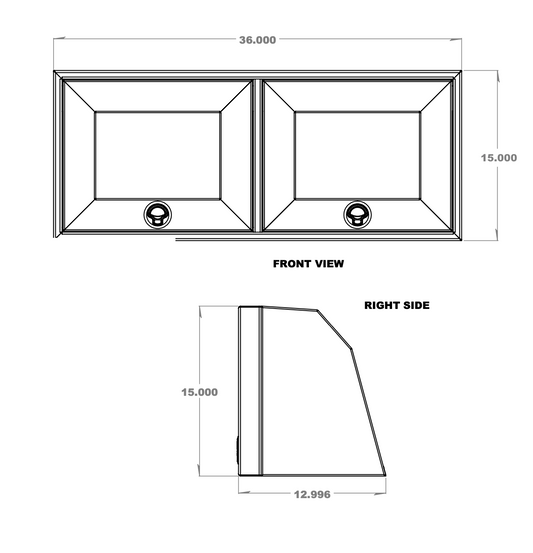 36" Upper Cabinet - Angled Van Wife Components