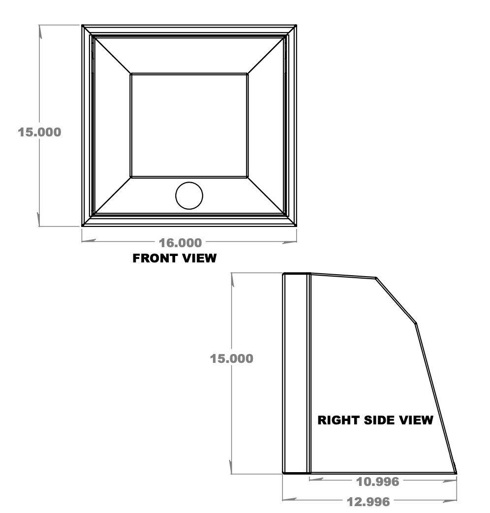 16" Upper Cabinet - Angled Van Wife Components