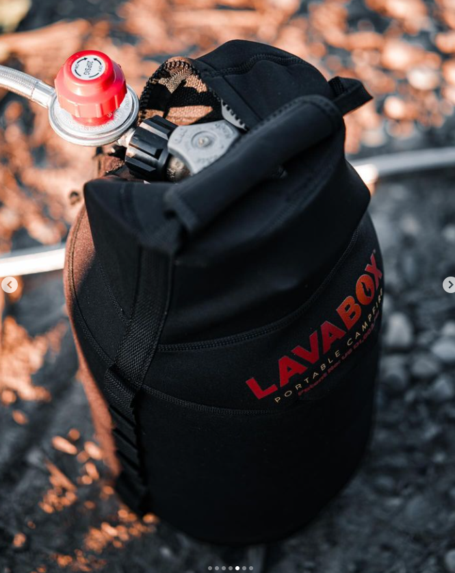Burt's Tank Top: 10 Pound Propane Tank Insulator and Carrier LavaBox Portable Campfire
