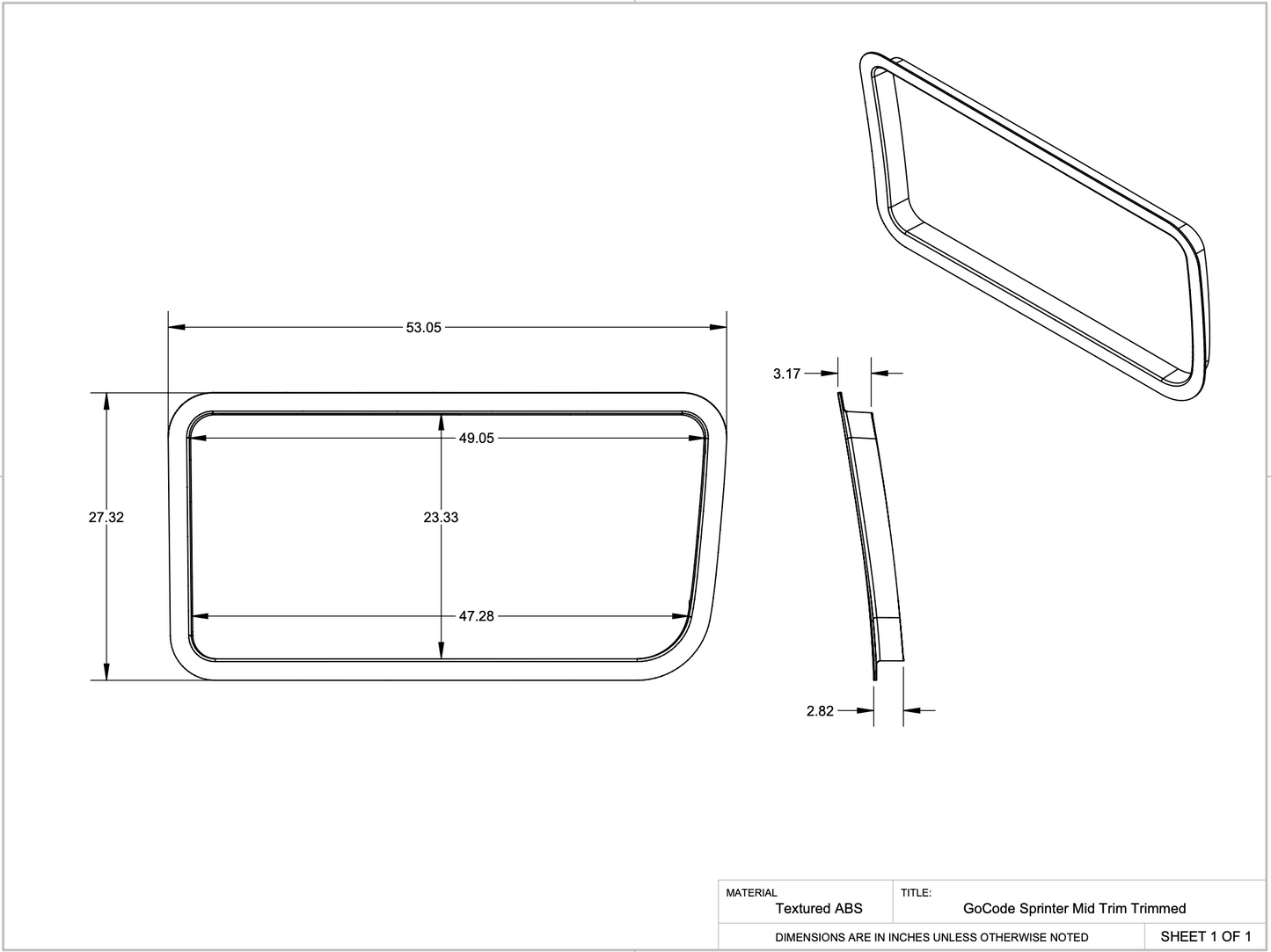 Mercedes Sprinter Driver Mid Trim Ring GoCode