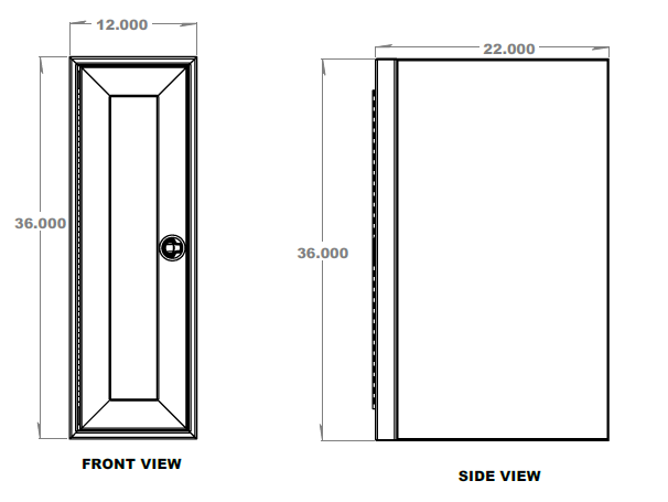 Single Door Cabinet 12"x36"x22" Van Wife Components