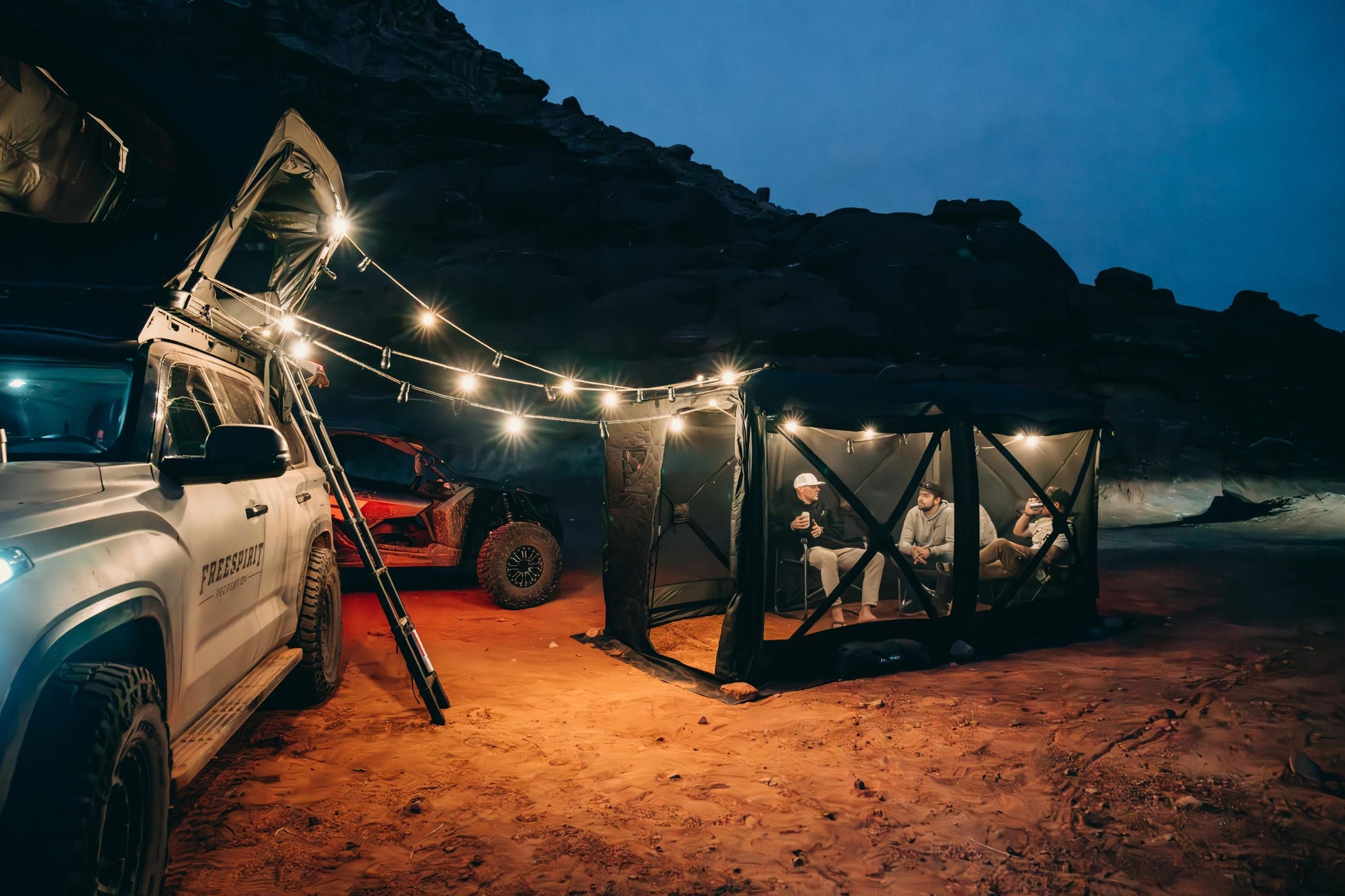 Camping String Lights with Speakers Freespirit Recreation