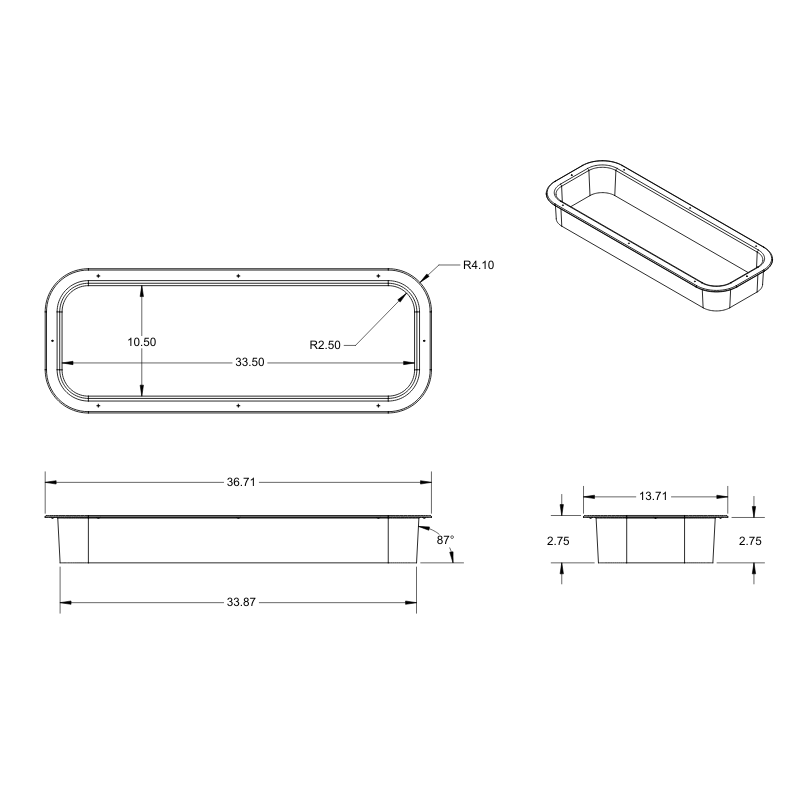 Mercedes Sprinter Rear Half-Slider Window Trim Ring GoCode