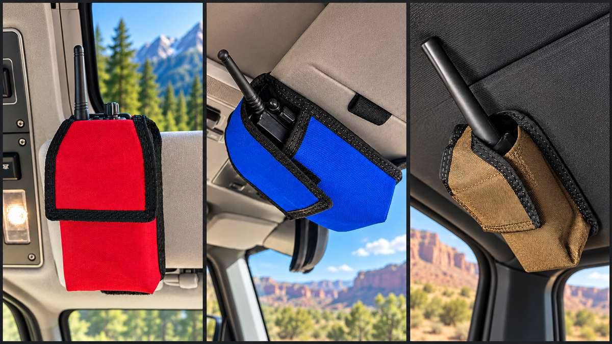 Sun Visor Radio Pouch Overland Gear Guy