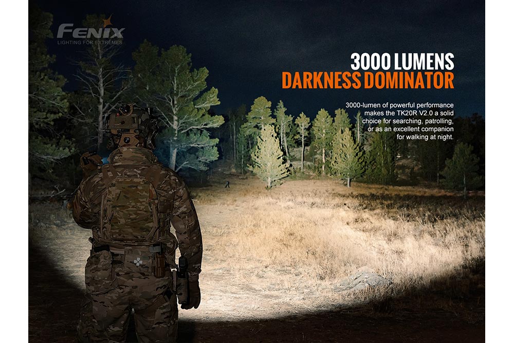 Fenix TK20R V2.0 Rechargeable Flashlight | 3000 lumens
