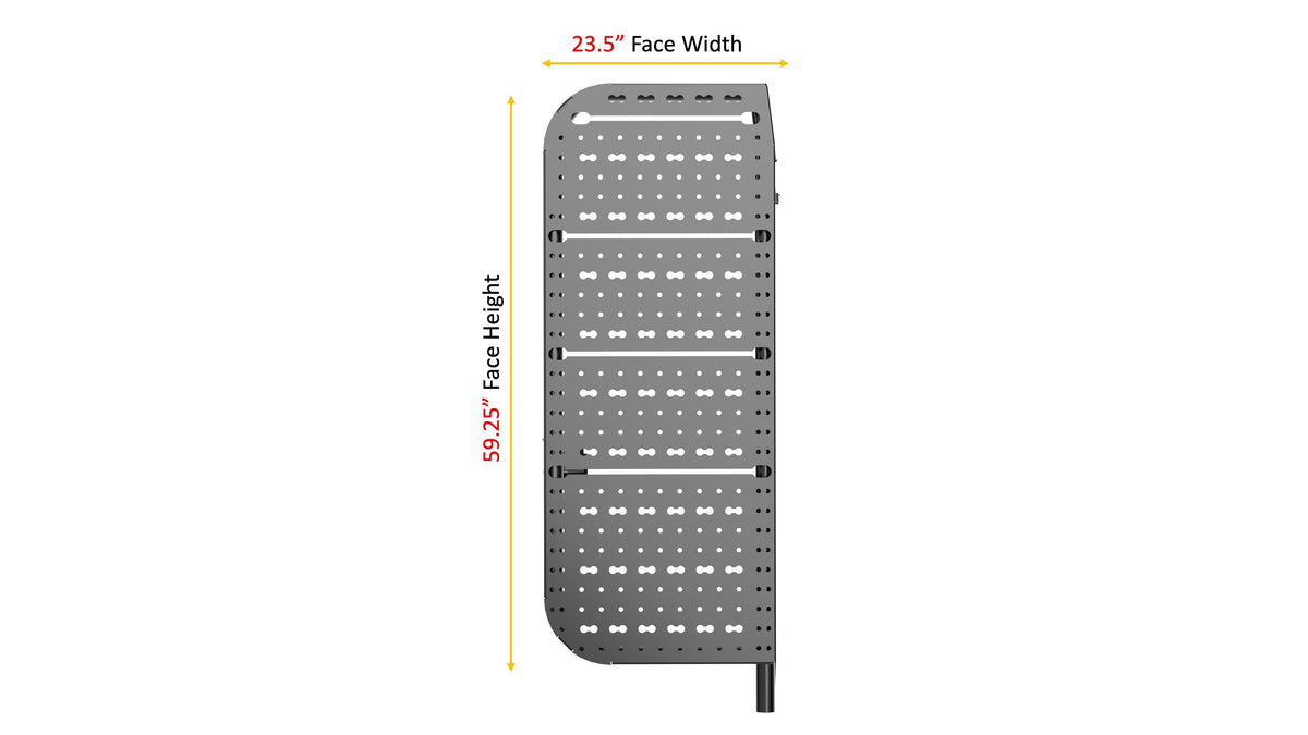 Ford Transit Rear Door Atlas Storage Rack | Passenger Side White Top Adventures