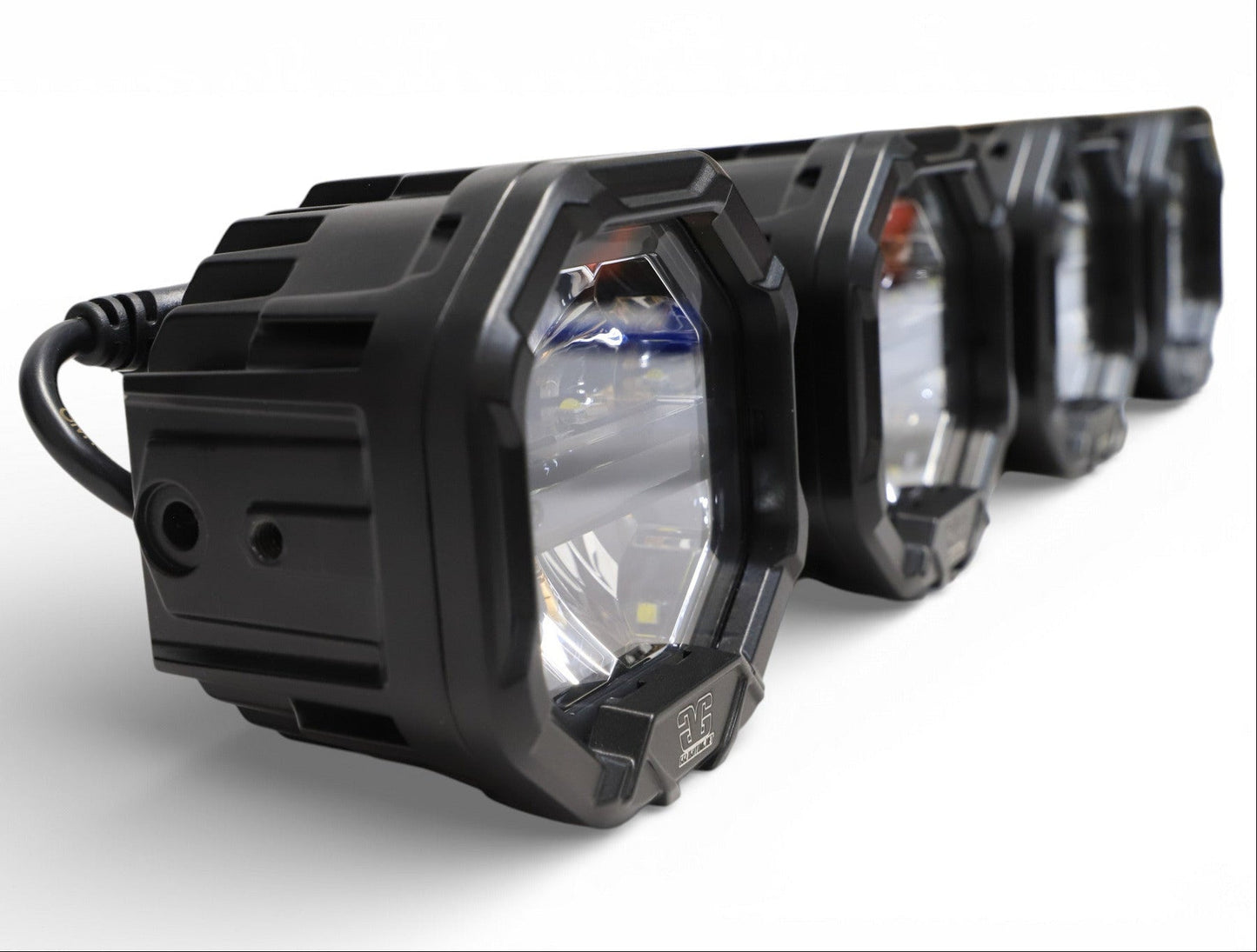 7 Light U-Con Interlocking Off Road LED Pod With Amber or White DRL Running Light
