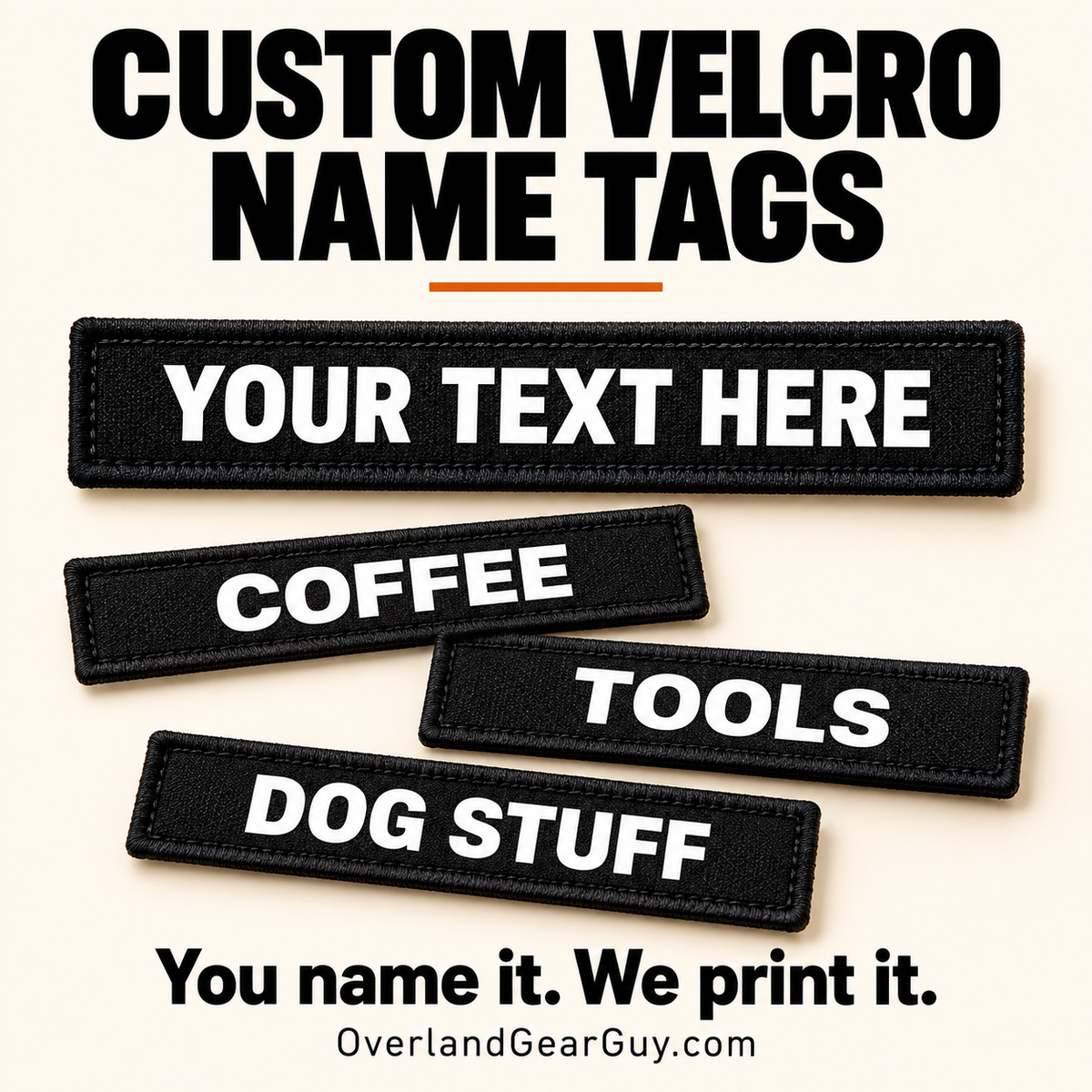 Custom Velcro Name Tags Overland Gear Guy