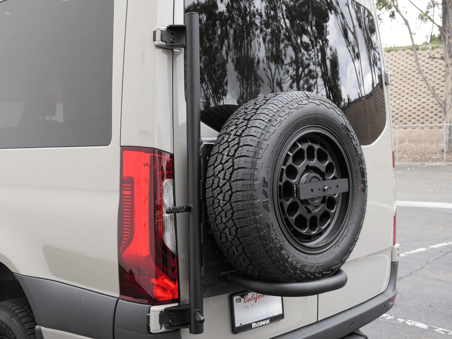 Sprinter Rear Tire Carrier with Molle Panel White Top Adventures
