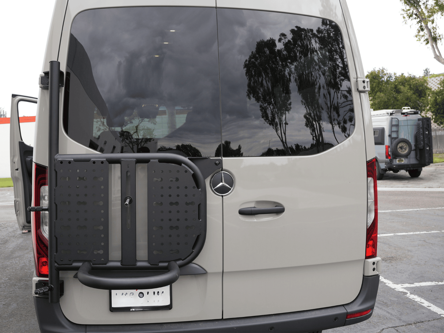 Sprinter Rear Tire Carrier with Molle Panel White Top Adventures