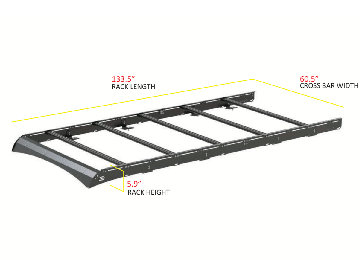 TRANSIT VAN 148" MID ROOF STRATA ROOF RACK White Top Adventures