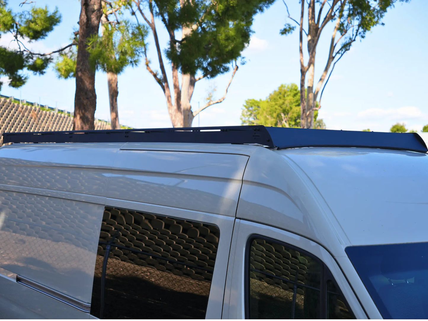 SPRINTER 144" LOW ROOF STEALTH 2.0 ROOF RACK White Top Adventures
