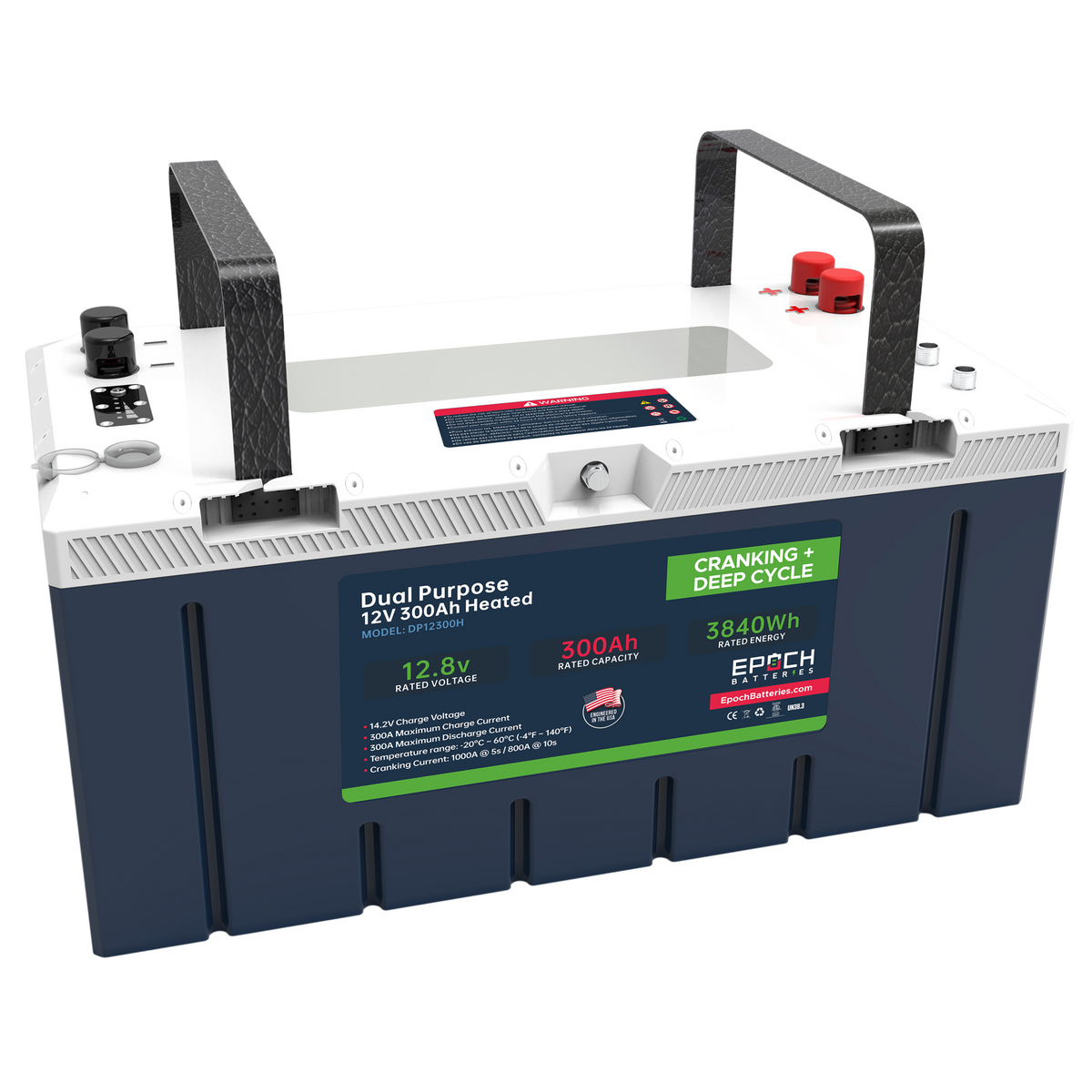 12V 300Ah Cranking & Deep Cycle Lithium Battery (Dual Purpose) - Pro Series Epoch Batteries