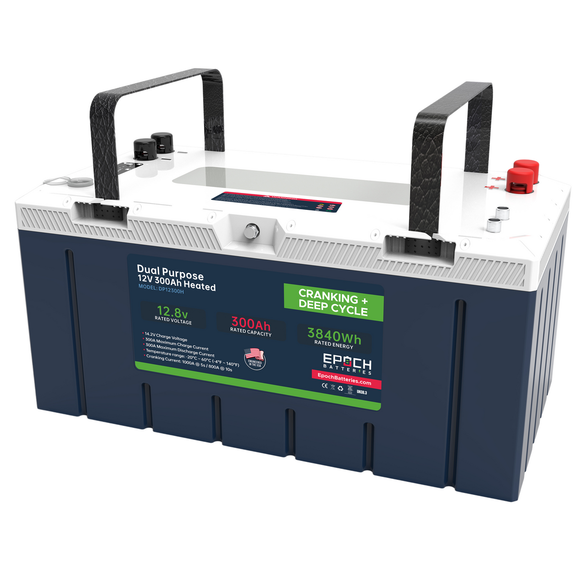 12V 300Ah Cranking & Deep Cycle Lithium Battery (Dual Purpose) - Pro Series Epoch Batteries