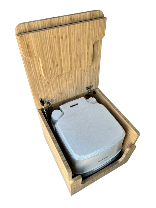 Porta Potti 345/135 Bamboo Toilet Lift top Cabinet Flat Pack Kit Weekender Outdoors