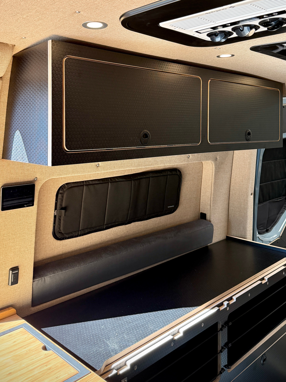 60" Upper Cabinet for High Roof Sprinter Vans | Black Hex Weekender Outdoors