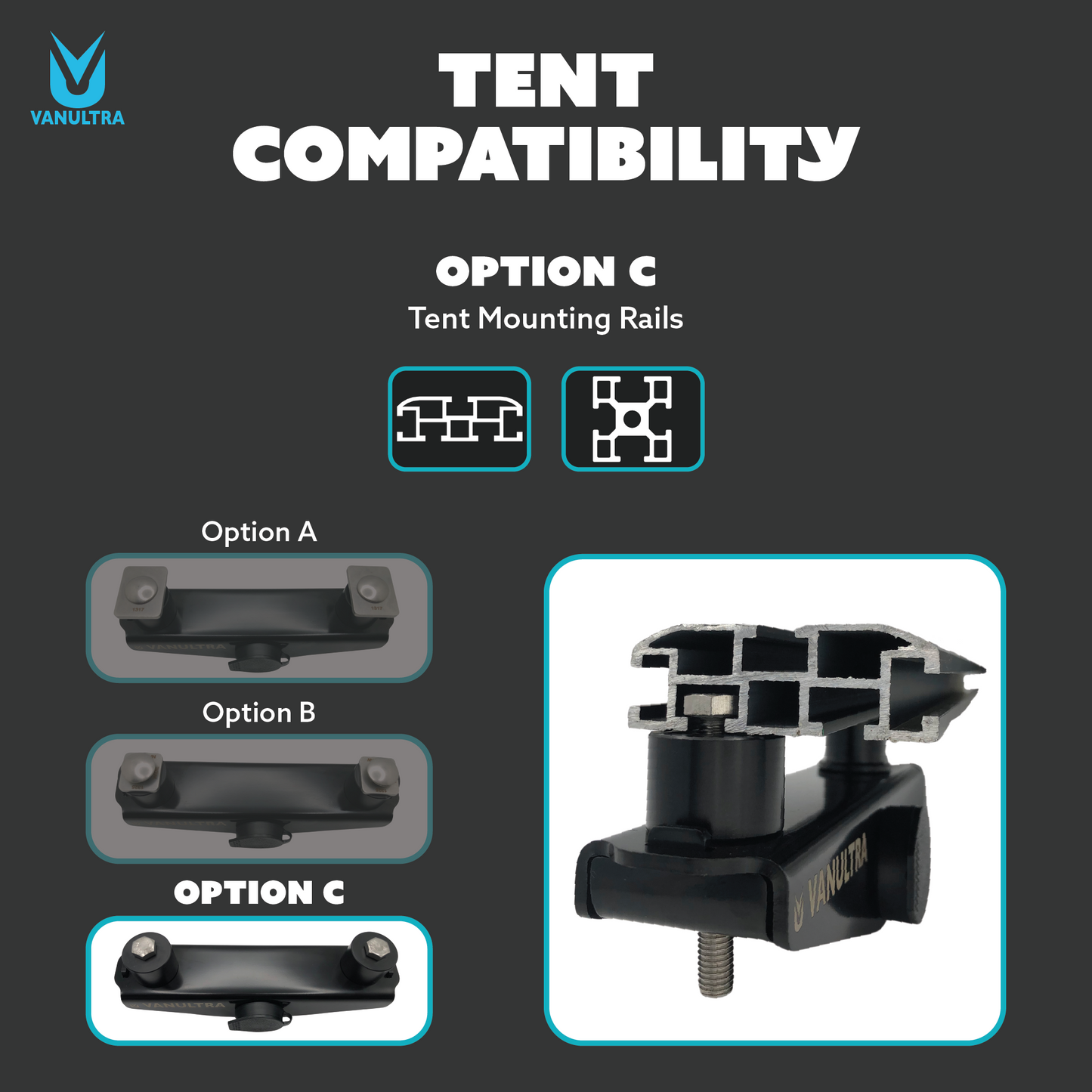 Roof Top Tent Locking Mount (Option A)
