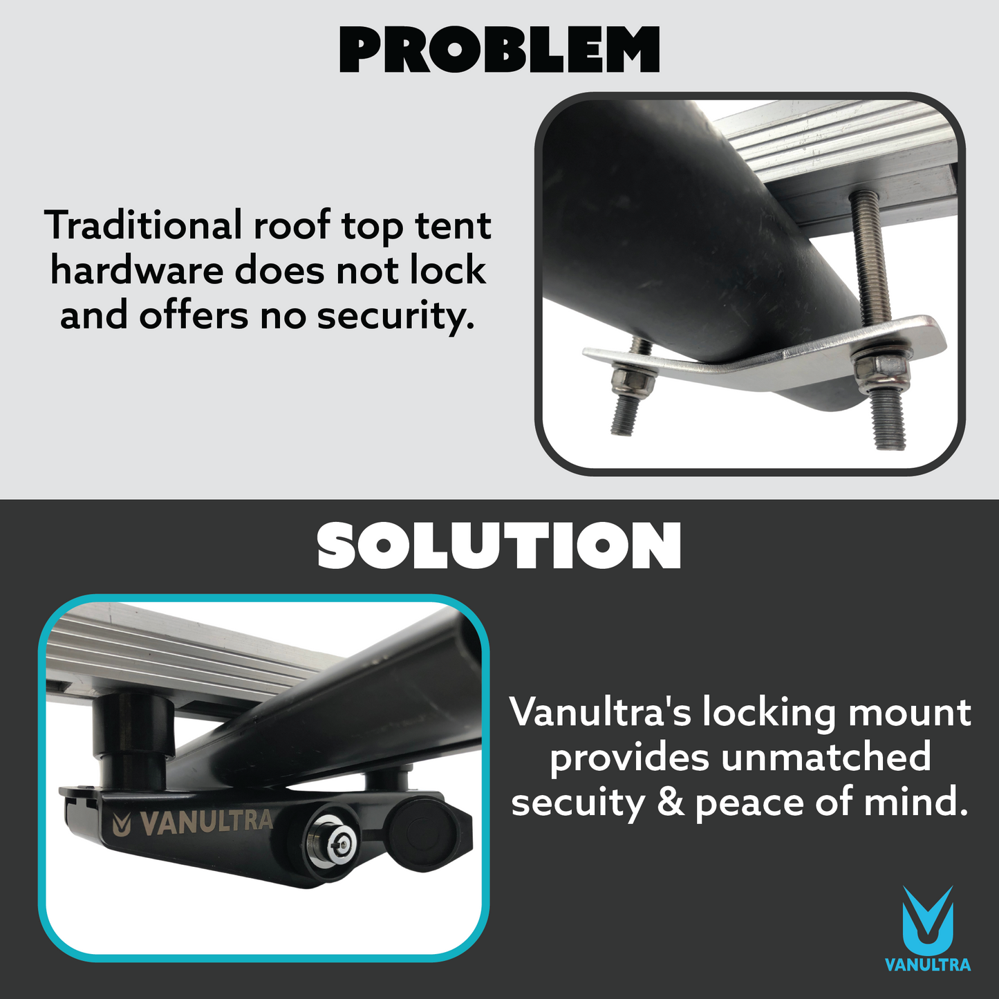 Roof Top Tent Locking Mount (Option A)